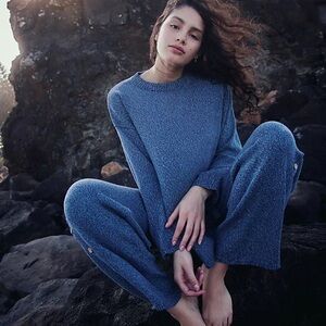 Free people Button up Sweater and Pants Set- size XS